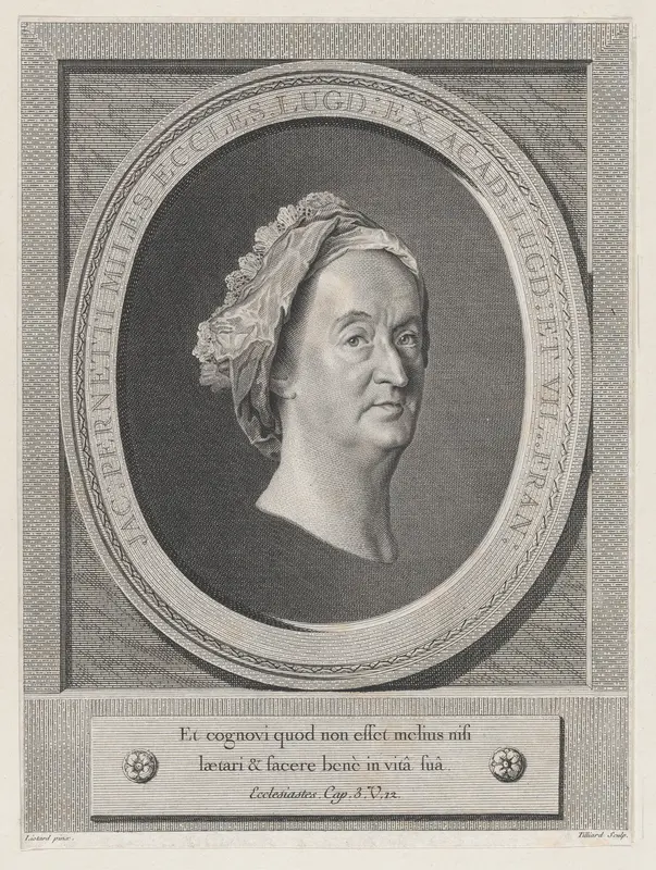 Portrait of Jacques Pernetti Wall Art by Jean-Baptiste Tilliard - High-Resolution Digital Print