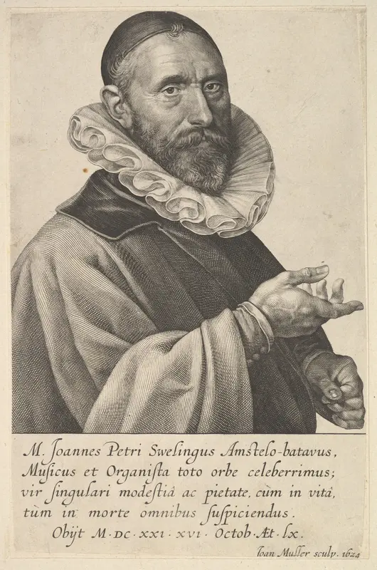 Portrait of Jan Pietersz. Sweelinck, Organist and Musician in Amsterdam Wall Art by Jan Muller - High-Resolution Digital Print