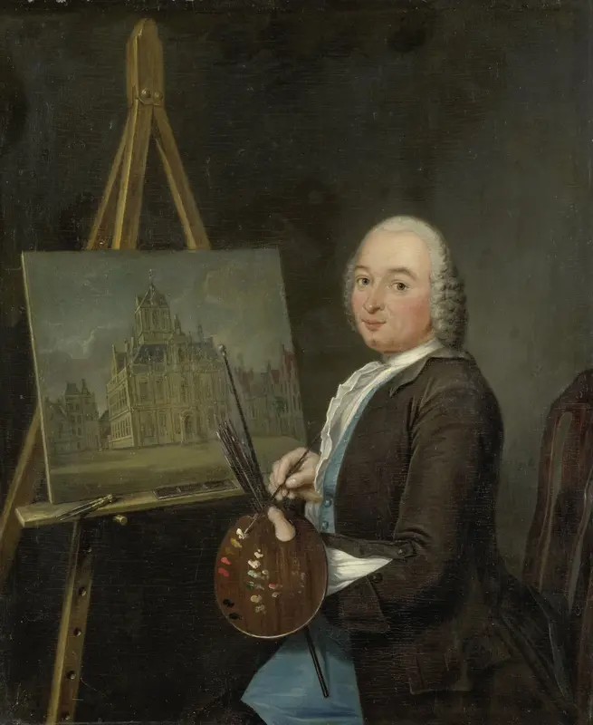 Portrait of Jan ten Compe, Painter and Art Dealer in Amsterdam Wall Art by Tibout Regters - High-Resolution Digital Print