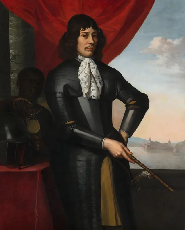Portrait of Jan Valckenburgh and an Enslaved Servant Wall Art by Unknown - High-Resolution Digital Print