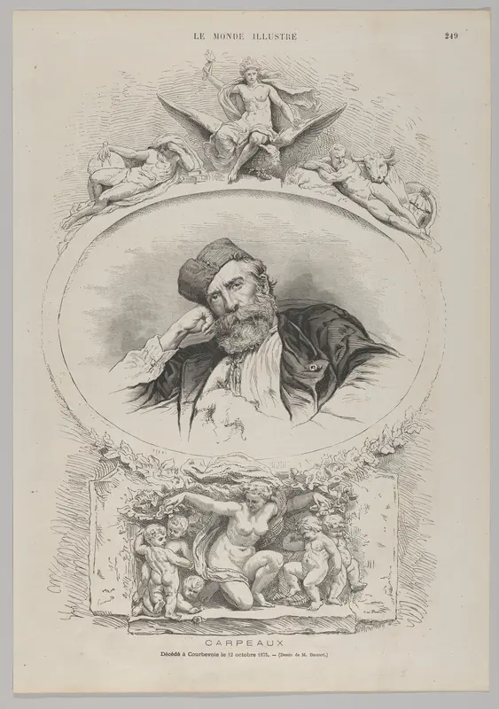Portrait of Jean-Baptiste Carpeaux, from "Le Monde Illustré" Wall Art by Anonymous, French, 19th century - High-Resolution Digital Print
