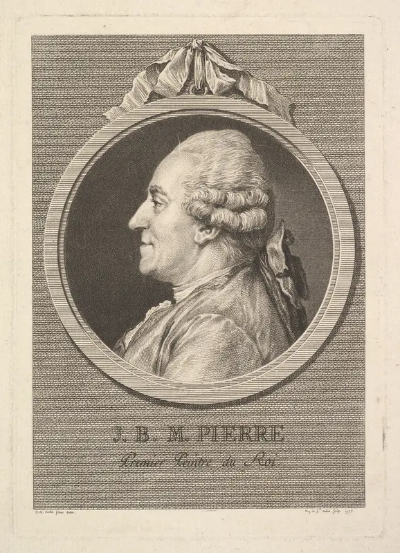 Portrait of Jean-Baptiste-Marie Pierre Wall Art by Augustin de Saint-Aubin - High-Resolution Digital Print