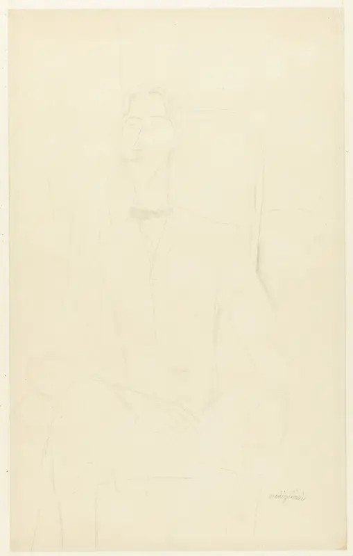 Portrait of Jean Cocteau Wall Art by Amedeo Modigliani - High-Resolution Digital Print