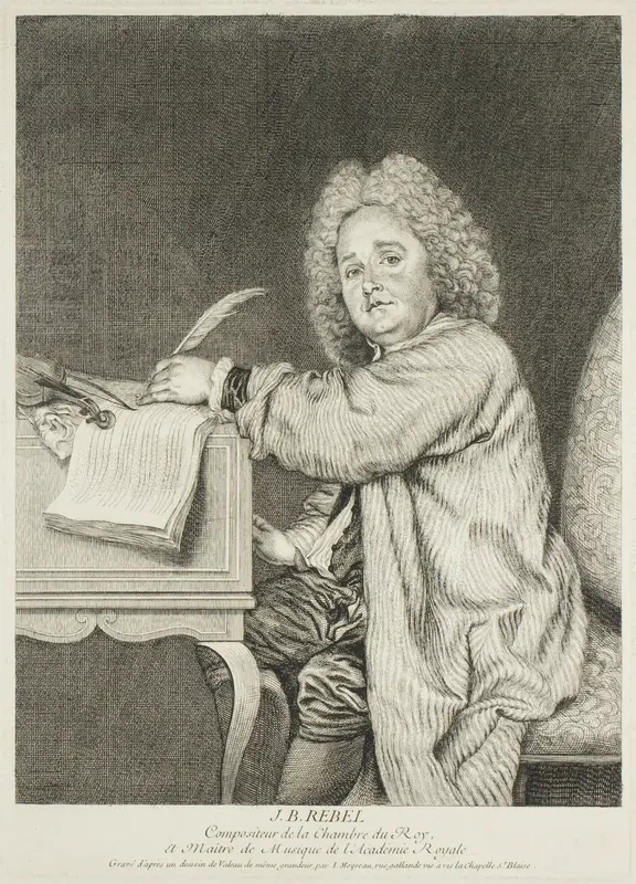 Portrait of Jean-Féry Rebel, Composer to the King Wall Art by Jean Moyreau - High-Resolution Digital Print