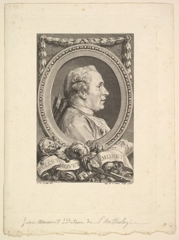 Portrait of Jean Monnet Wall Art by Augustin de Saint-Aubin - High-Resolution Digital Print