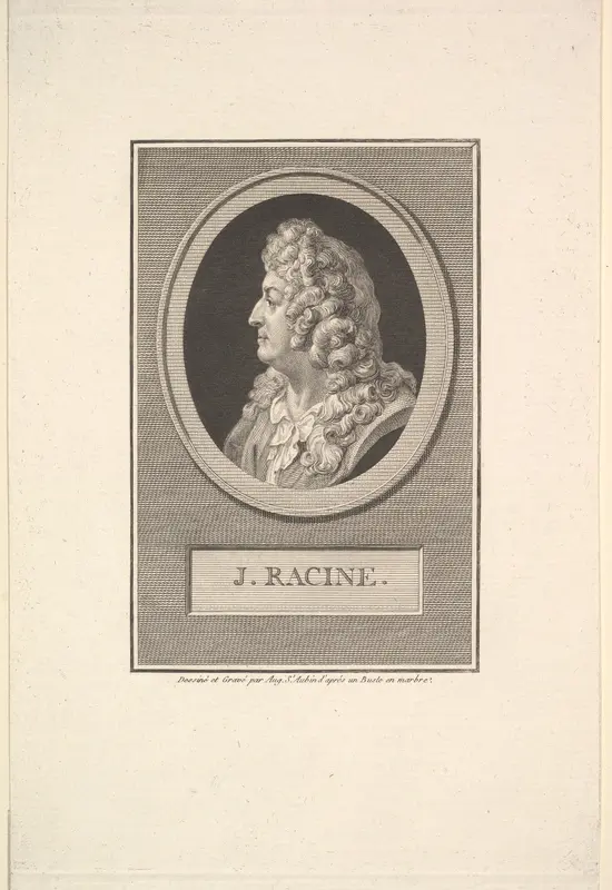 Portrait of Jean Racine Wall Art by Augustin de Saint-Aubin - High-Resolution Digital Print