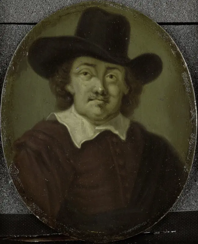 Portrait of Jeremias de Decker, Poet in Amsterdam Wall Art by Arnoud van Halen - High-Resolution Digital Print