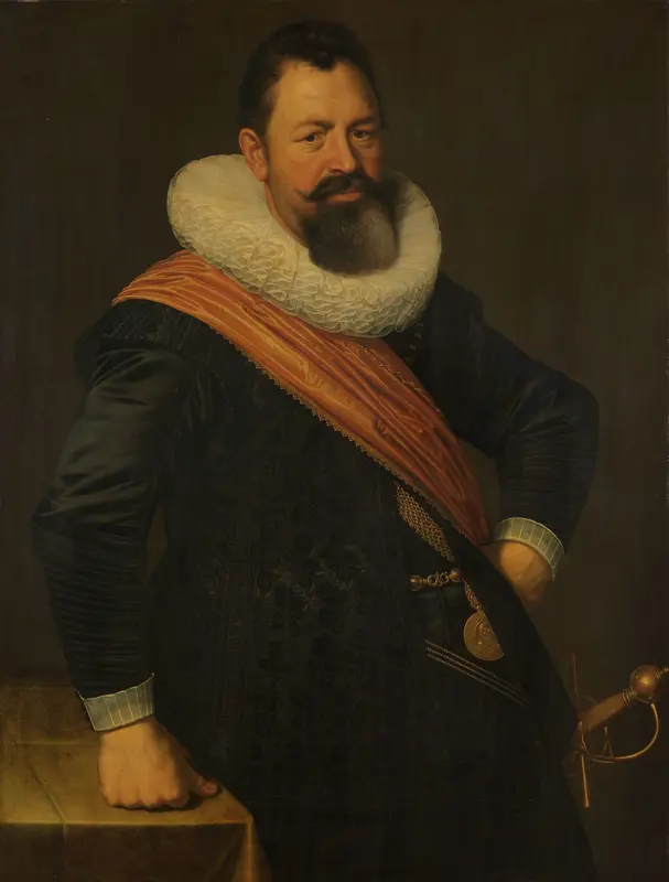 Portrait of Jochem Hendricksz Swartenhont (1566-1627) Wall Art by Nicolaes Eliasz Pickenoy - High-Resolution Digital Print