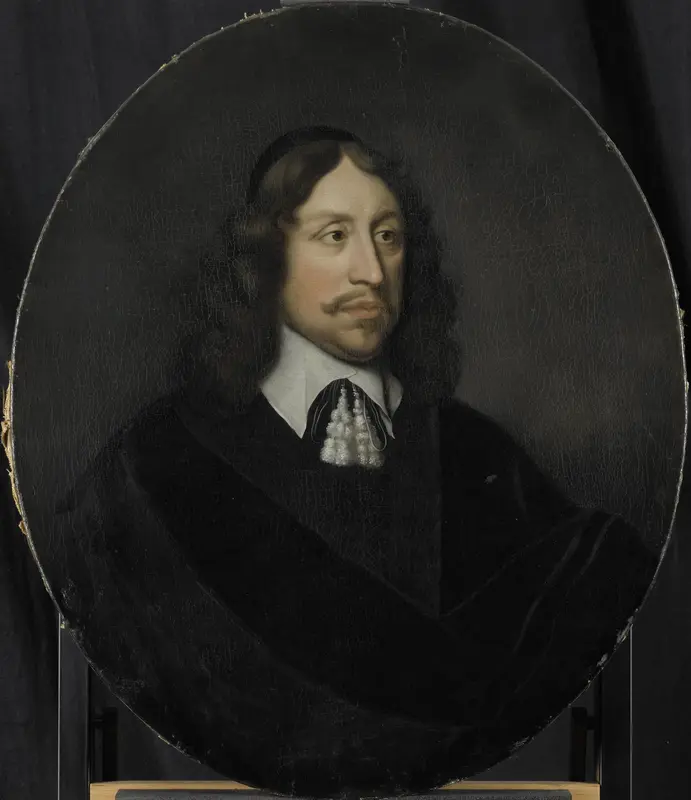 Portrait of Johan de Vries, Director of the Rotterdam Chamber of the Dutch East India Company, elected 1667 Wall Art by Pieter van der Werff - High-Resolution Digital Print