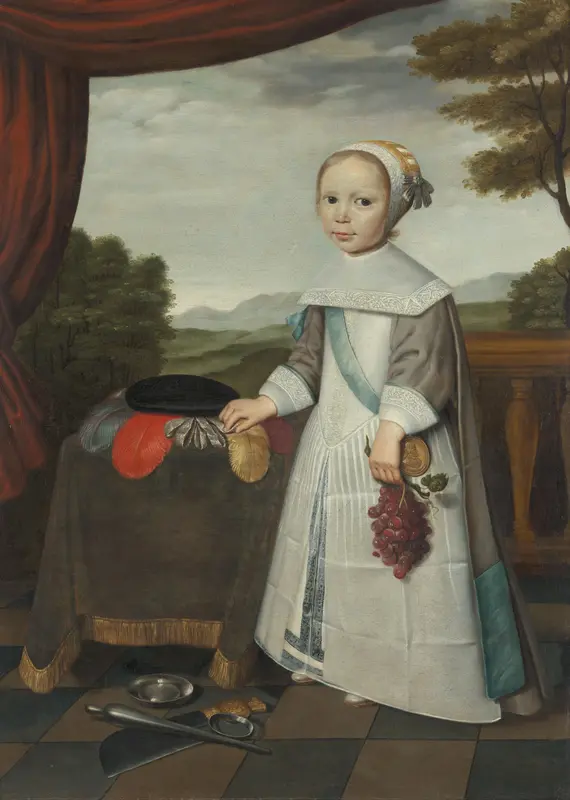 Portrait of Johannes van Rees (1662-1690/91), Half Brother of Elisabeth van Oosten, as a Child Wall Art by Unknown - High-Resolution Digital Print