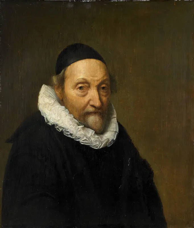 Portrait of Johannes Wtenbogaert (1557-1644) Wall Art by anonymous - High-Resolution Digital Print