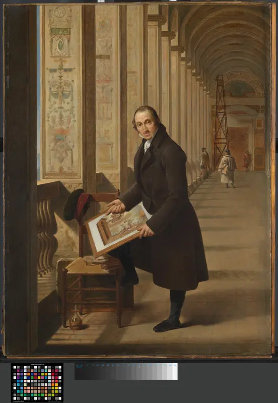 Portrait of Joseph-Charles de Meulemeester in the Loggia of the Vatican Wall Art by Unknown - High-Resolution Digital Print