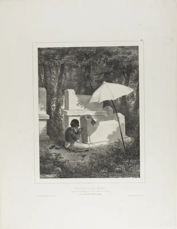 Portrait of Juguda Kazaz, Misiz, at Work as a Tomb Sculptor in the Josaphat Valley, Near Tchioufout-Galeh, Crimea
