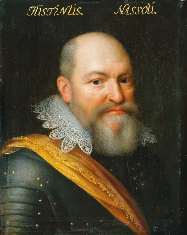 Portrait of Justinus of Nassau (1559-1631) Wall Art by Unknown - High-Resolution Digital Print
