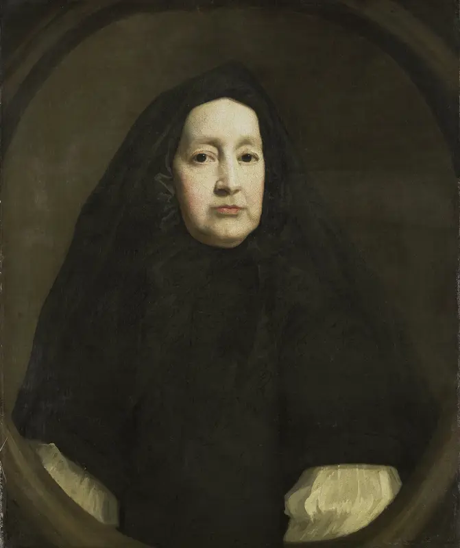 Portrait of Katharine Elliot (died 1688), Dresser of Duchess Anne of York and First Woman of the Bedchamber of Queen Mary of Modena, the first and second Wives of James II of England, respectively Wall Art by Unknown - High-Resolution Digital Print