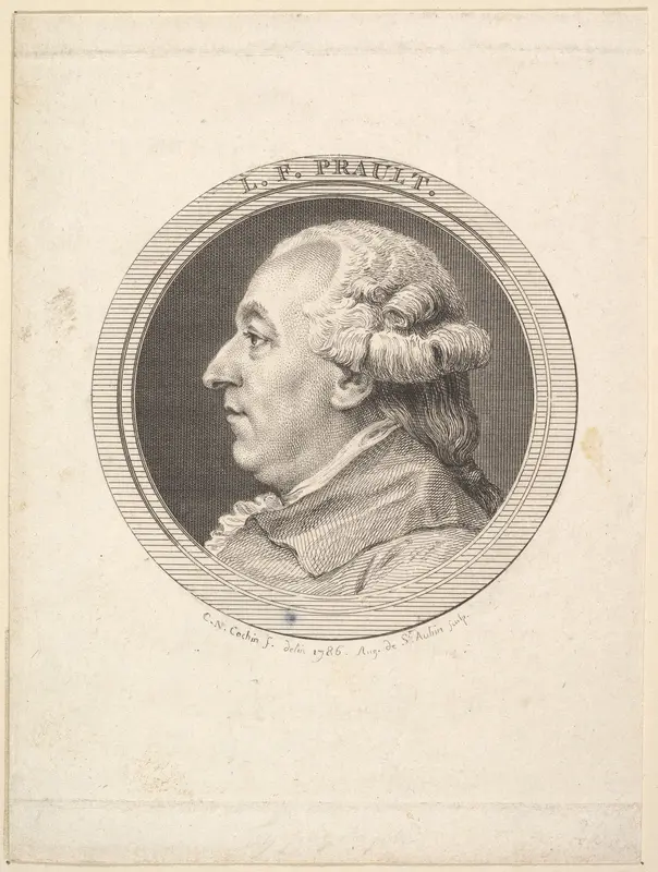 Portrait of L. F. Prault Wall Art by Augustin de Saint-Aubin - High-Resolution Digital Print