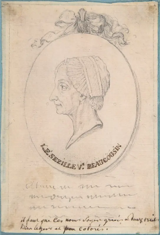 Portrait of L. F. Sezille, Widow of Beaucousin Wall Art by Anonymous, French, 18th century - High-Resolution Digital Print