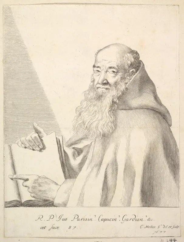 Portrait of Le Père Yves Wall Art by Claude Mellan - High-Resolution Digital Print