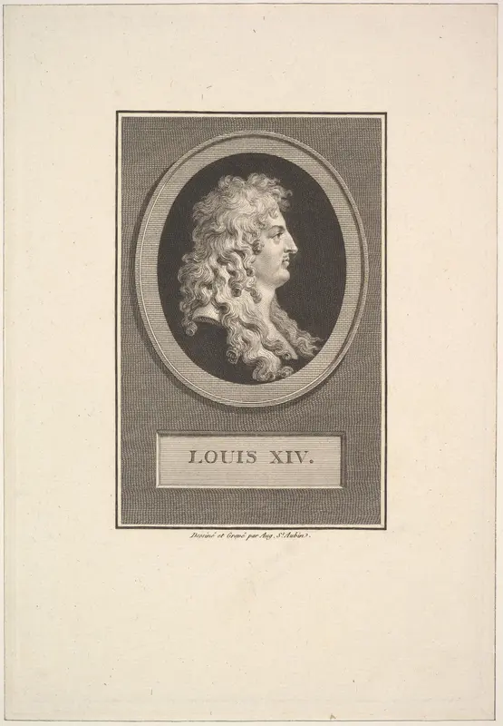 Portrait of Louis XIV Wall Art by Augustin de Saint-Aubin - High-Resolution Digital Print
