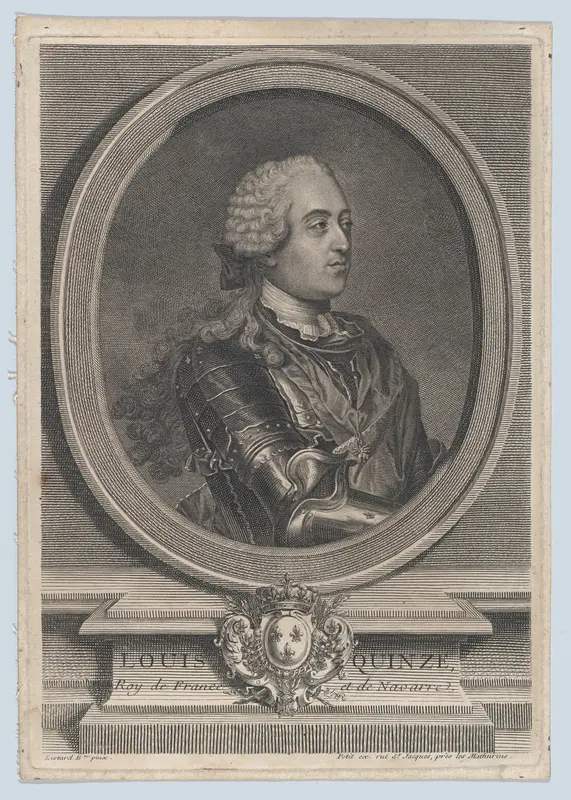 Portrait of Louis XV Wall Art by Gilles Jacques Petit - High-Resolution Digital Print