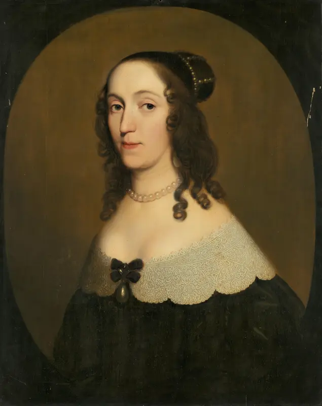 Portrait of Louise Christina (1606-69), Countess of Solms-Braunfels Wall Art by Unknown - High-Resolution Digital Print