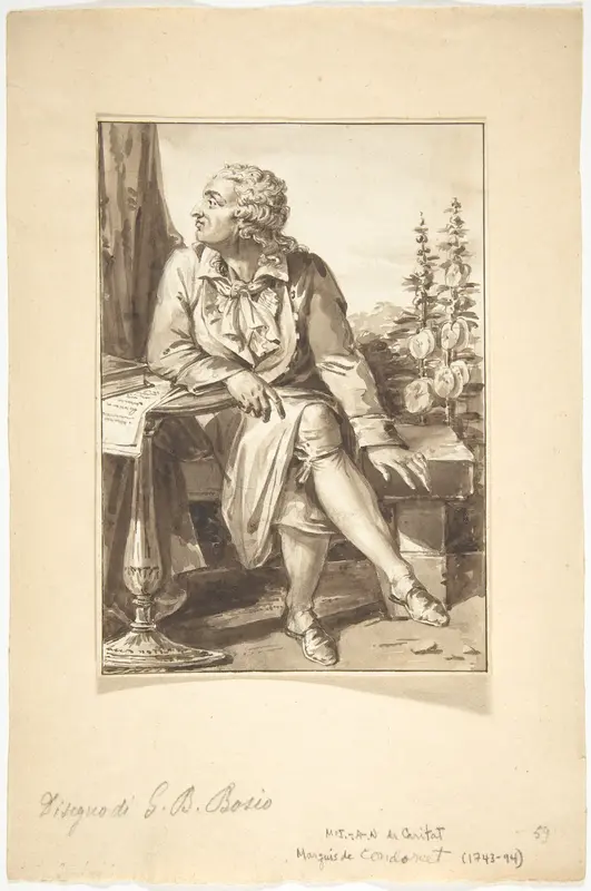 Portrait of M.-J.-A.-N. de Coritat, Marquis de Condorcet Wall Art by Jean-Baptiste-François Bosio - High-Resolution Digital Print
