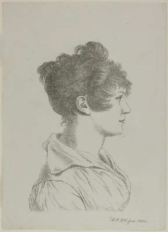 Portrait of Madame Adelaide Wall Art by Antoine Philippe d'Orléans - High-Resolution Digital Print