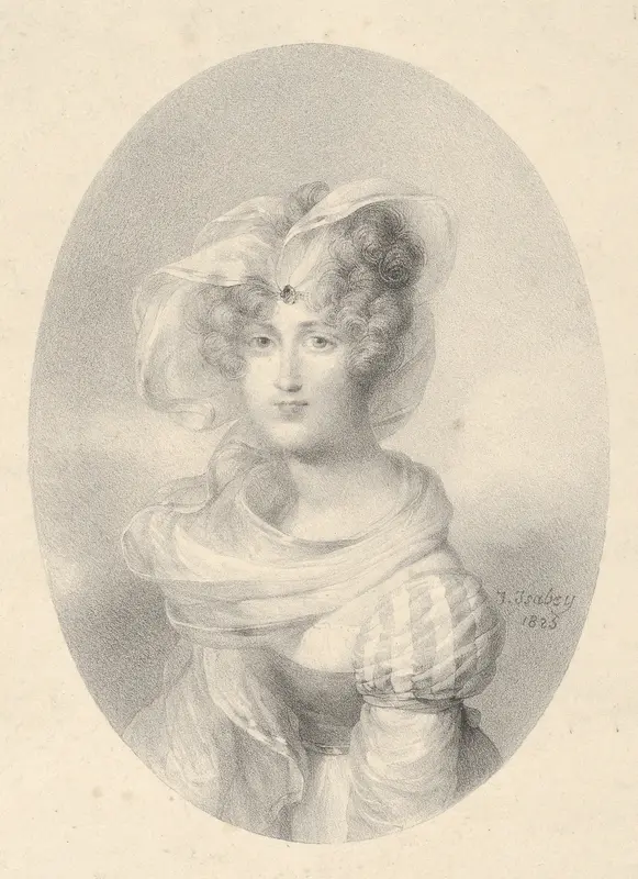 Portrait of Madame Ditte-Harmite Wall Art by Jean-Baptiste Isabey - High-Resolution Digital Print
