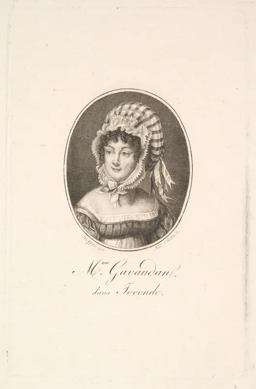 Portrait of Madame Gavaudan Wall Art by Augustin de Saint-Aubin - High-Resolution Digital Print