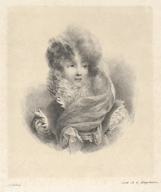 Portrait of Mademoiselle de Pavant Wall Art by Jean-Baptiste Isabey - High-Resolution Digital Print