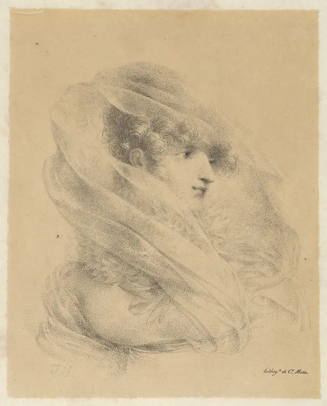 Portrait of Mademoiselle Ledieu Wall Art by Jean-Baptiste Isabey - High-Resolution Digital Print