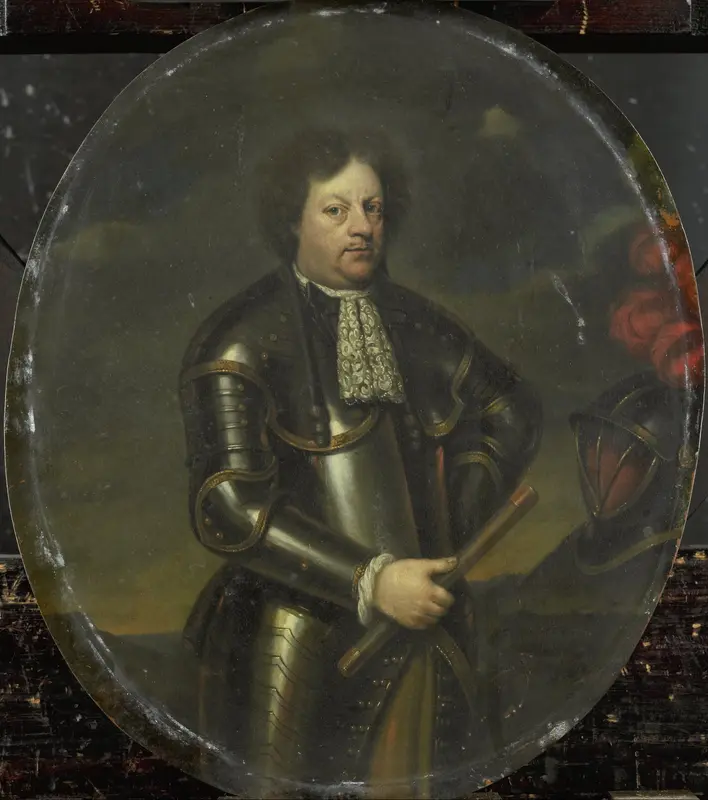 Portrait of Major-General Hans Willem, Baron van Aylva, called The Formidable General Wall Art by Hendrick de Valk - High-Resolution Digital Print