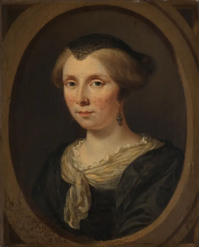 Portrait of Margaretha Verkolje, Wife of Reinier Couturier Wall Art by Jan Verkolje (I) - High-Resolution Digital Print