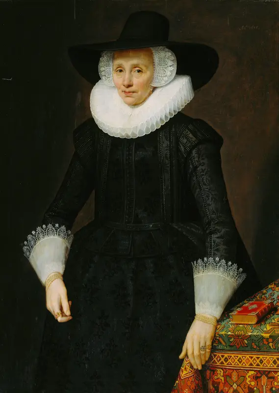 Portrait of Margarita Courten (1564-1640) Wall Art by Unknown - High-Resolution Digital Print