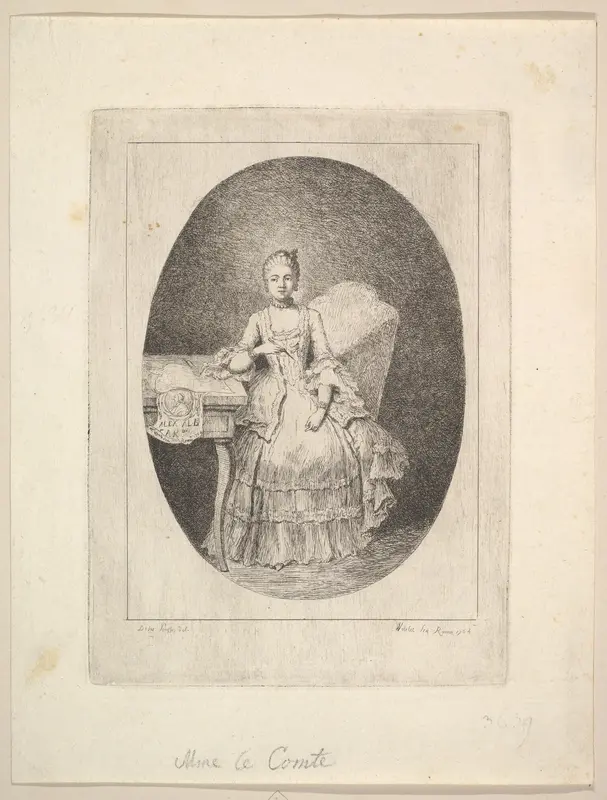 Portrait of Marguerite Le Comte Wall Art by Claude Henri Watelet - High-Resolution Digital Print