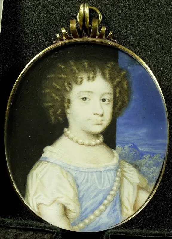 Portrait of Maria Stuart (1662-95), the Future Wife of William III, as Child Wall Art by Unknown - High-Resolution Digital Print