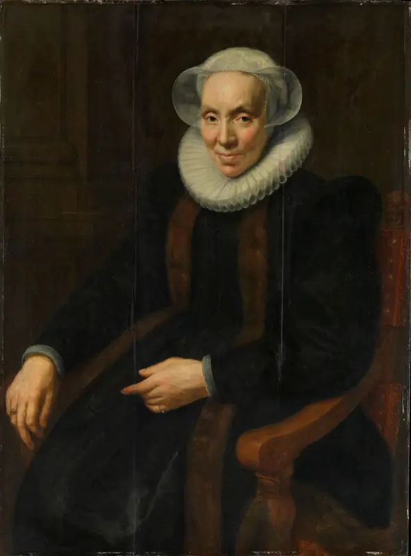 Portrait of Maria van Utrecht (c. 1552/53-1629) Wall Art by Unknown - High-Resolution Digital Print