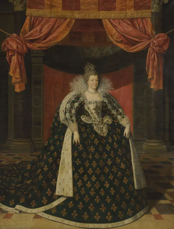 Portrait of Marie de Médicis (1575-1642), Queen of France, in Robes of State Wall Art by Unknown - High-Resolution Digital Print