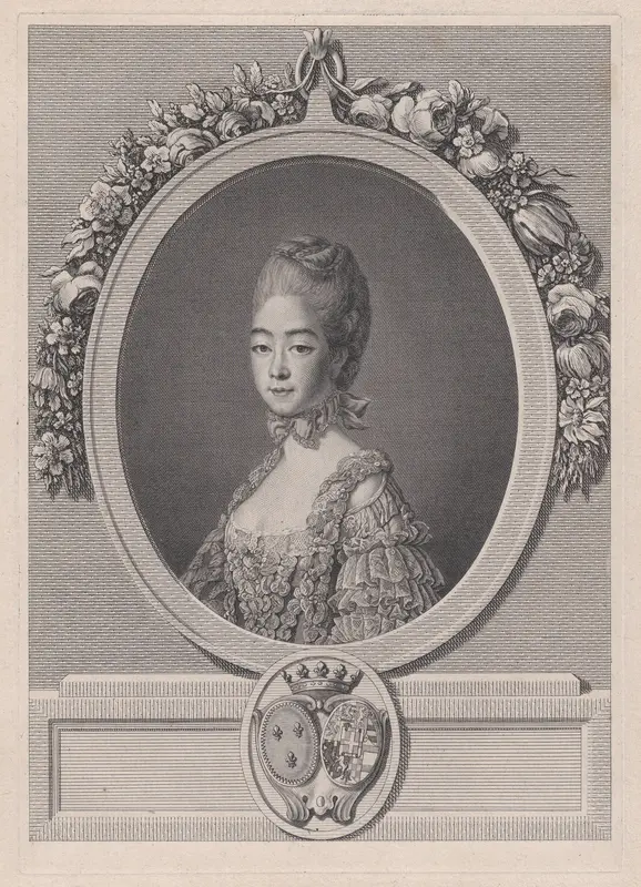 Portrait of Marie Joséphine of Savoy, Countess of Provence Wall Art by Louis Jacques Cathelin - High-Resolution Digital Print