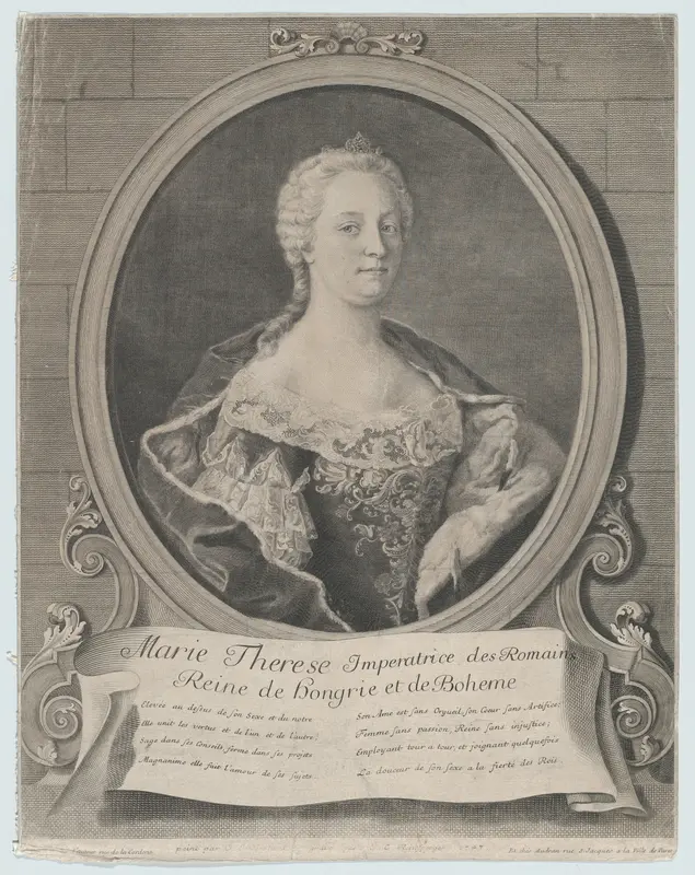 Portrait of Marie-Thérèse Wall Art by Johann Christoph Reinsperger - High-Resolution Digital Print