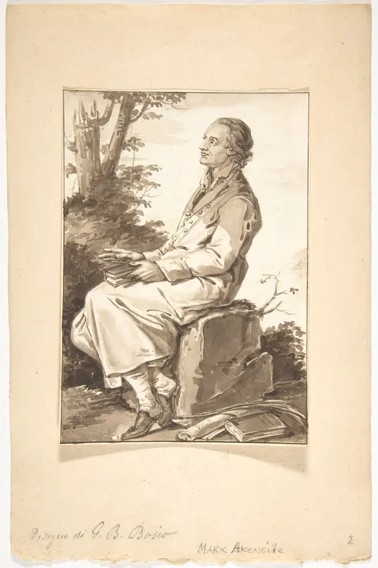 Portrait of Mark Akenside Wall Art by Jean-Baptiste-François Bosio - High-Resolution Digital Print