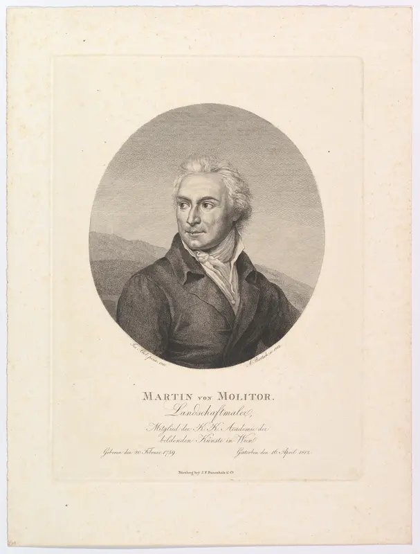 Portrait of Martin von Molitor Wall Art by Adam von Bartsch - High-Resolution Digital Print