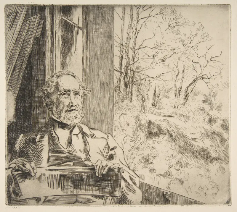 Portrait of Meyer-Heine Wall Art by Félix Bracquemond - High-Resolution Digital Print