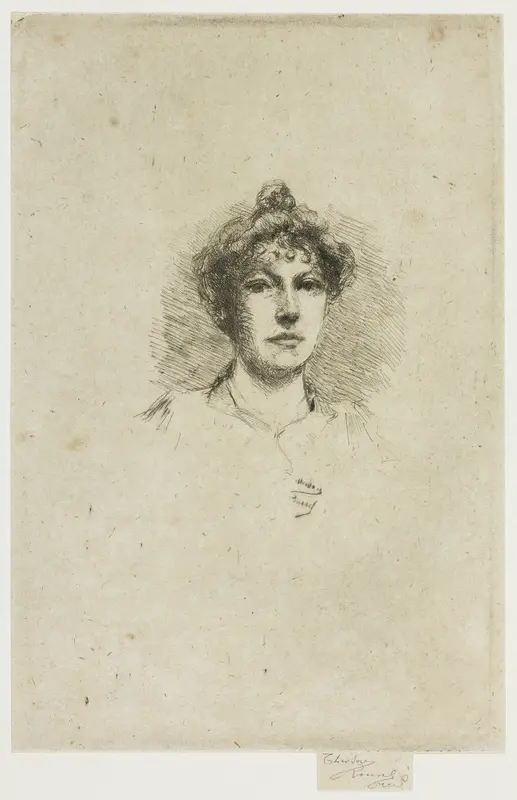 Portrait of Miss Edith Austin Wall Art by Theodore Roussel - High-Resolution Digital Print