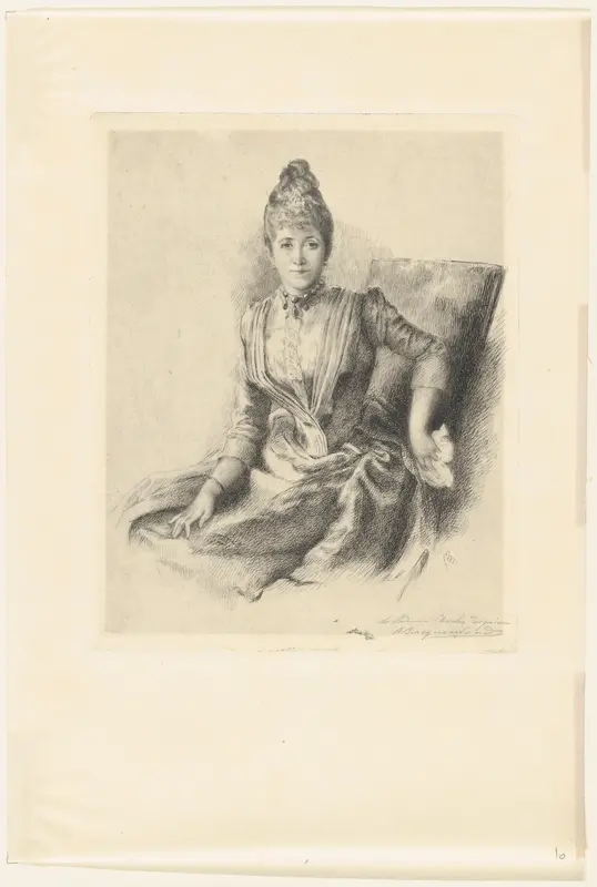 Portrait of Mlle Quivoron Wall Art by Marie Bracquemond - High-Resolution Digital Print