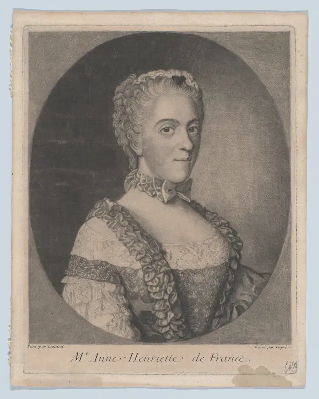 Portrait of Mme. Anne-Henriette de France Wall Art by François Xavier Vispré - High-Resolution Digital Print