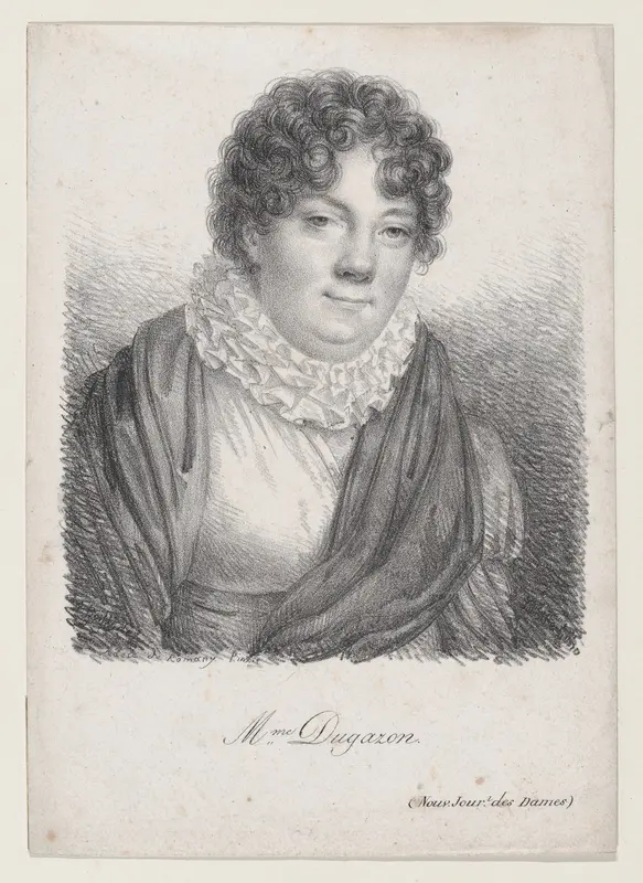 Portrait of Mme. Dugazon Wall Art by Jules Boilly - High-Resolution Digital Print