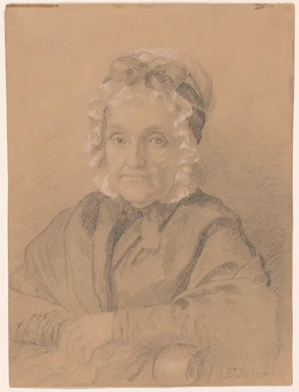 Portrait of Mrs. Jeremiah Chandler Wall Art by Eastman Johnson - High-Resolution Digital Print