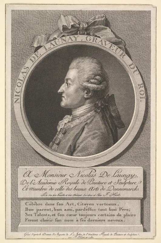 Portrait of Nicolas de Launay Wall Art by F. Huot - High-Resolution Digital Print