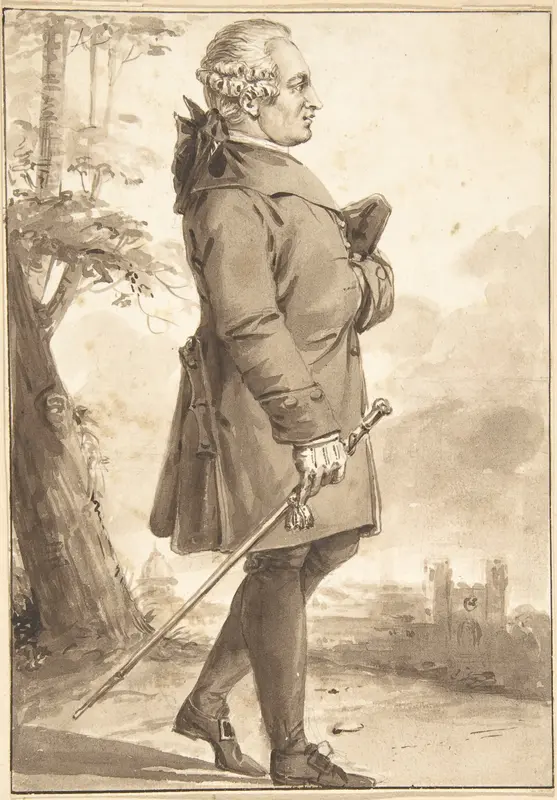 Portrait of P.-A. Caron de Beaumarchais Wall Art by Jean-Baptiste-François Bosio - High-Resolution Digital Print